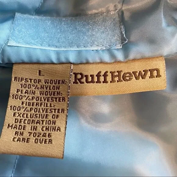 Ruff Hewn Reversible Zipper Down Vest Cream and Blue Size Large - Picture 5 of 9